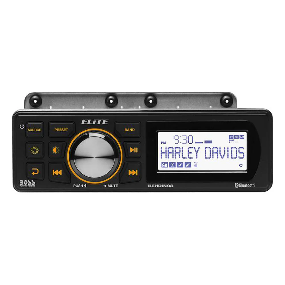 BOSS Audio Elite BEHDIN98 Multimedia Receiver for 1998-2013 Harley-Davidson® Touring Motorcycles - Image 4