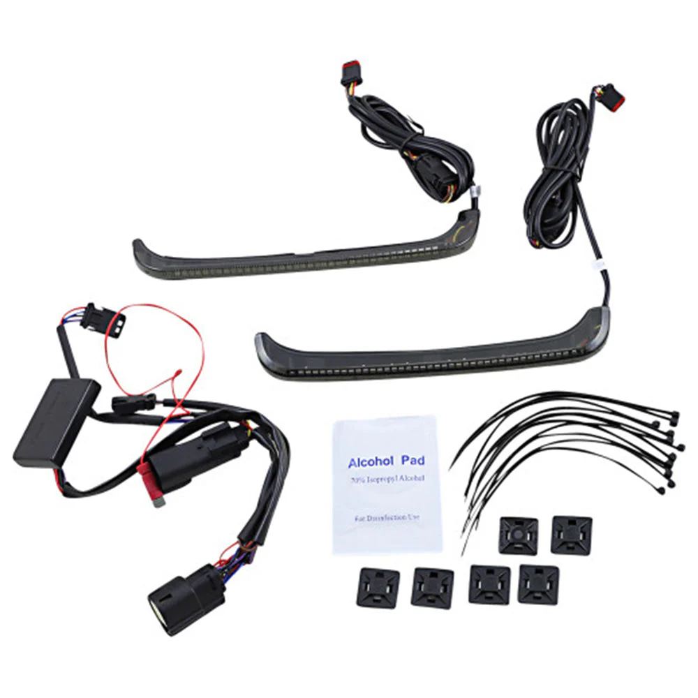 Custom Dynamics CD-LPDC-BCM-S / 2040-2686 Low Profile BAGZ LED Saddlebag Lights with Dual Color Sequential Run Brake and Amber Turn Signals Lenses for 2014-2024 Harley Davidson® Motorcycles ( 20402686) - Image 4