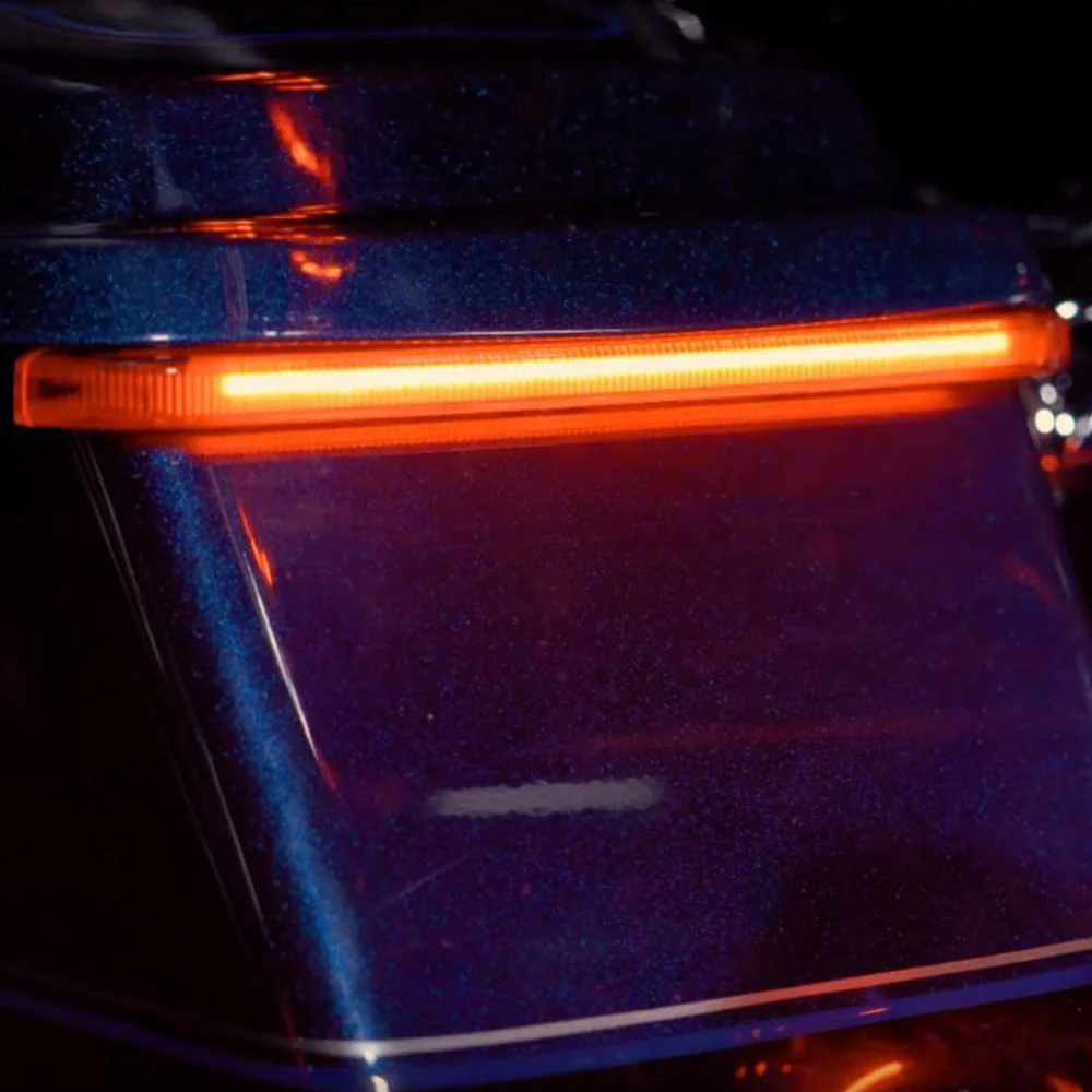 Custom Dynamics CD-LPSEQ-BCM-R / 2040-2437 Low Profile BAGZ LED Saddlebag Lights with Sequential Red Run Brake and Red Turn Signals Lenses for 2014-2024 Harley Davidson® Motorcycles ( 20402437 ) - Image 5