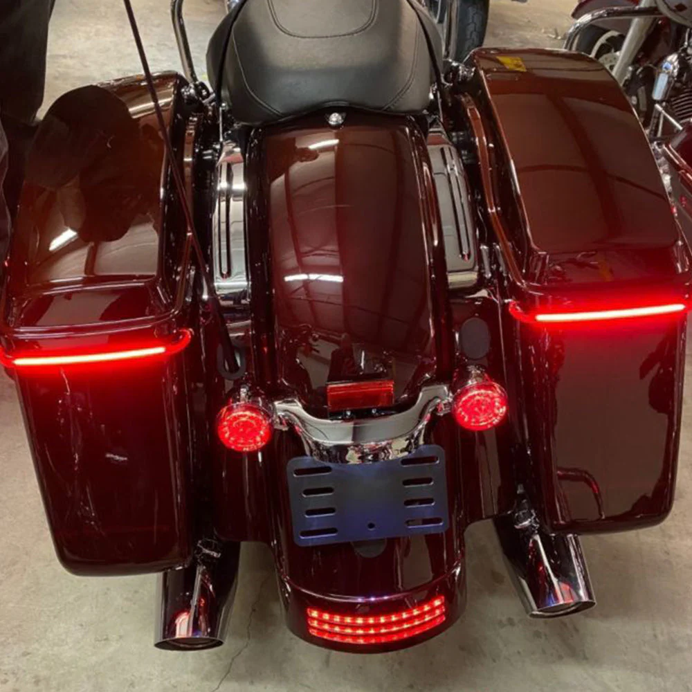 Custom Dynamics CD-LPSEQ-BCM4-R / 2040-2439 Low Profile BAGZ LED Saddlebag Lights with Sequential Red Turn Signal Lenses for 2014-2022 Harley Davidson® CVO Motorcycles ( 20403239 ) - Image 3