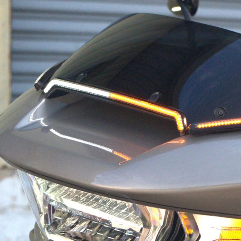 Custom Dynamics LED Center Fairing Vent Trim with Turn Signals with Wiring for 2023.5 -Up Harley-Davidson® Road Glide Motorcycles - Image 4