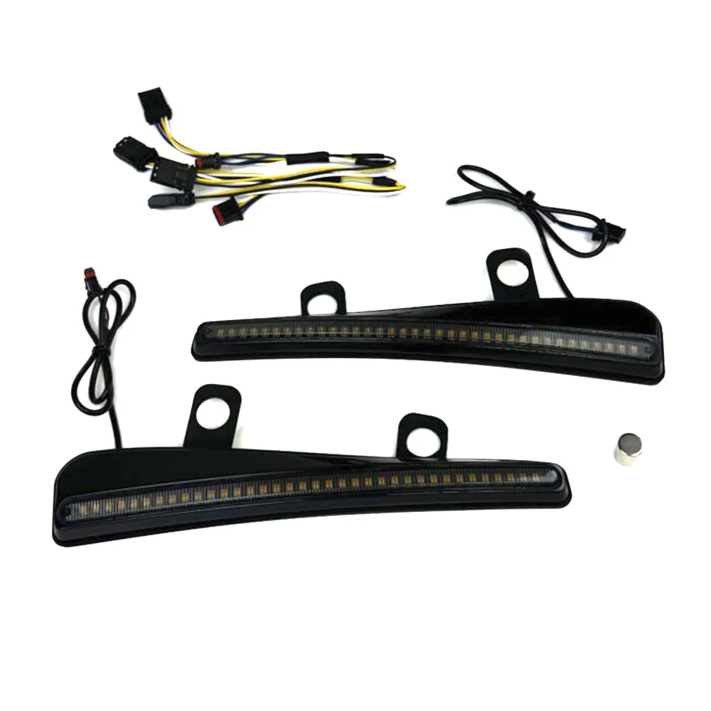 Custom Dynamics LED Windshield Trim with Turn Signals with Wiring for 2023.5-Up Harley Davidson® Road Glide Motorcycles - Image 2
