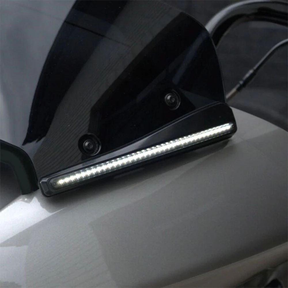 Custom Dynamics LED Windshield Trim with Turn Signals for 2023.5-Up Harley Davidson® Road Glide Motorcycles - Image 3