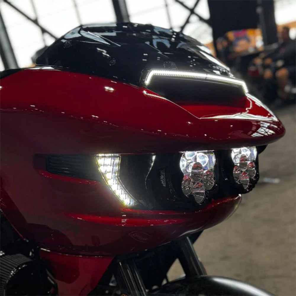 Custom Dynamics Front Turn Signal Vent Upgrades for Shark Demon® Headlight Kits for 2023-2025 Harley Davdison® Road Glides - Image 5