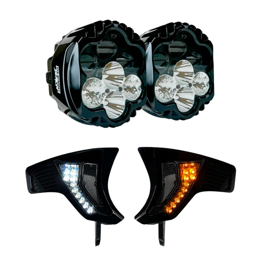 Custom Dynamics Shark Demon® 2 LED Headlight Kit with Front Turn Signal Vents Bundle for 2023.5-2025 Harley Davidson® Road Glide Motorcycles - Image 3