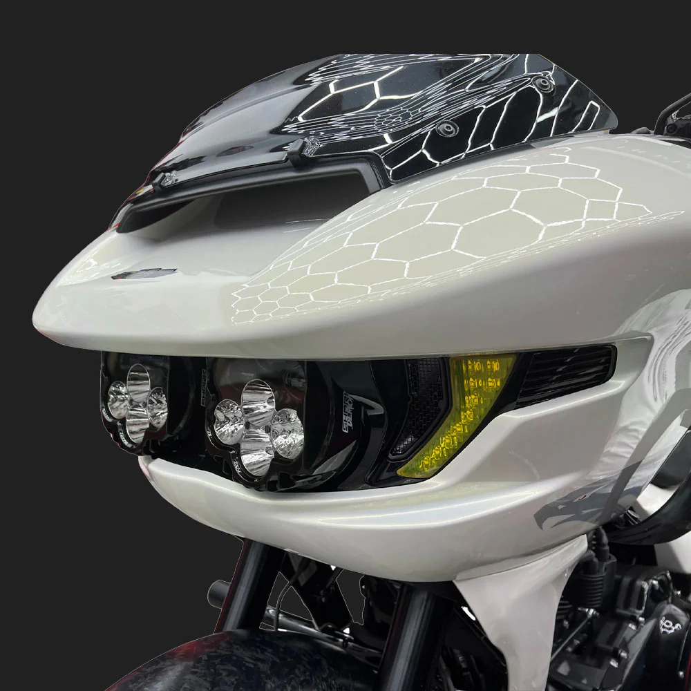 Custom Dynamics Front Turn Signal Vent Upgrades for Shark Demon® Headlight Kits for 2023-2025 Harley Davdison® Road Glides - Image 3