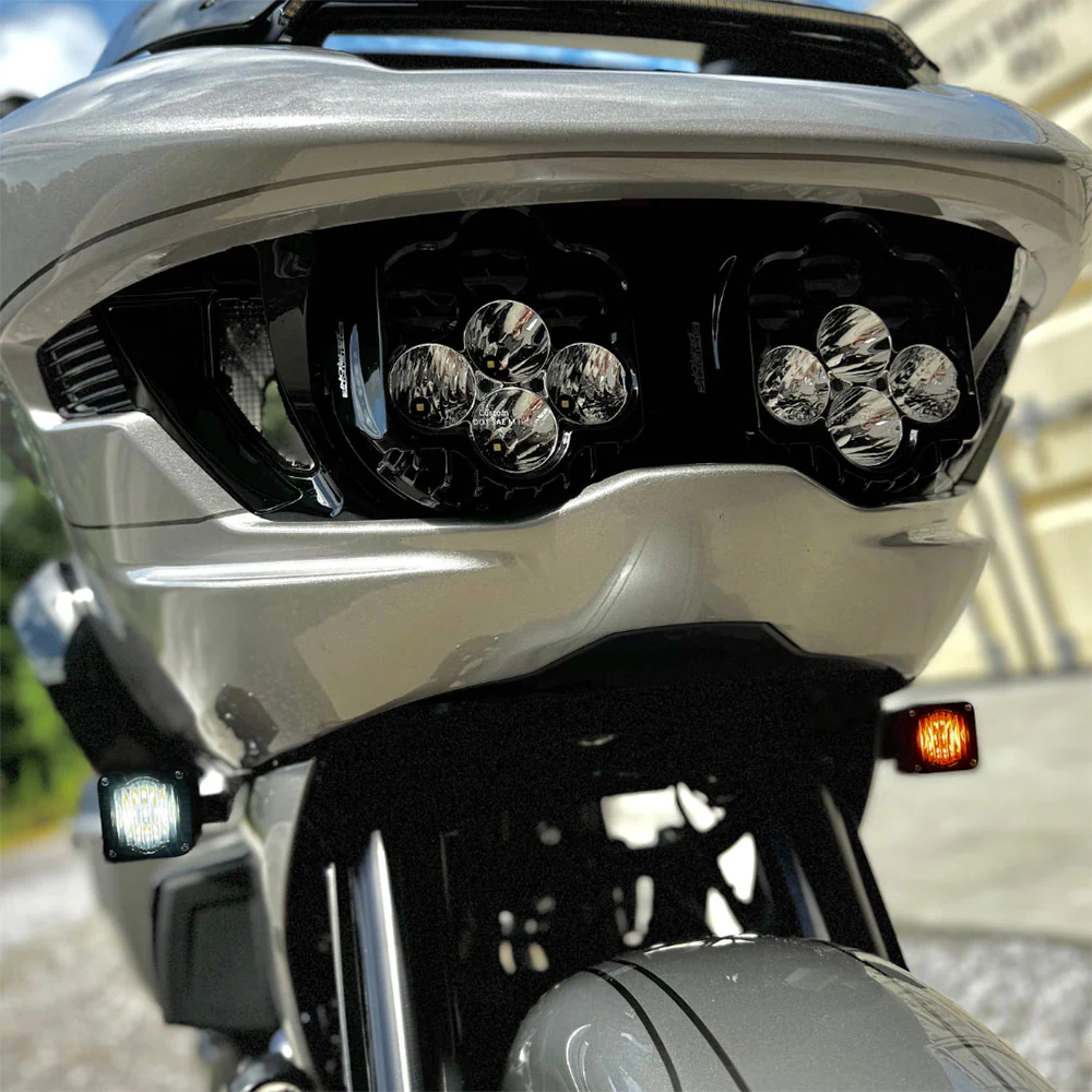 Custom Dynamics Shark Demon® LED Front Turn Signals with Wiring for 2023-Up Harley Davidson® Road Glide Motorcycles - Image 4