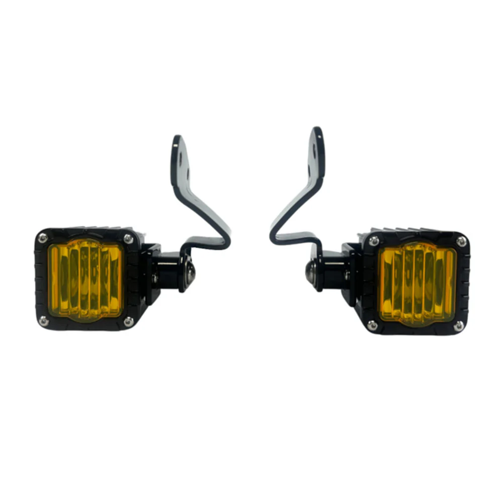 Custom Dynamics Shark Demon® SD-23RG-FT-YB Yellow LED Front Turn Signals for 2023-Up Harley Davidson® Road Glide Motorcycles