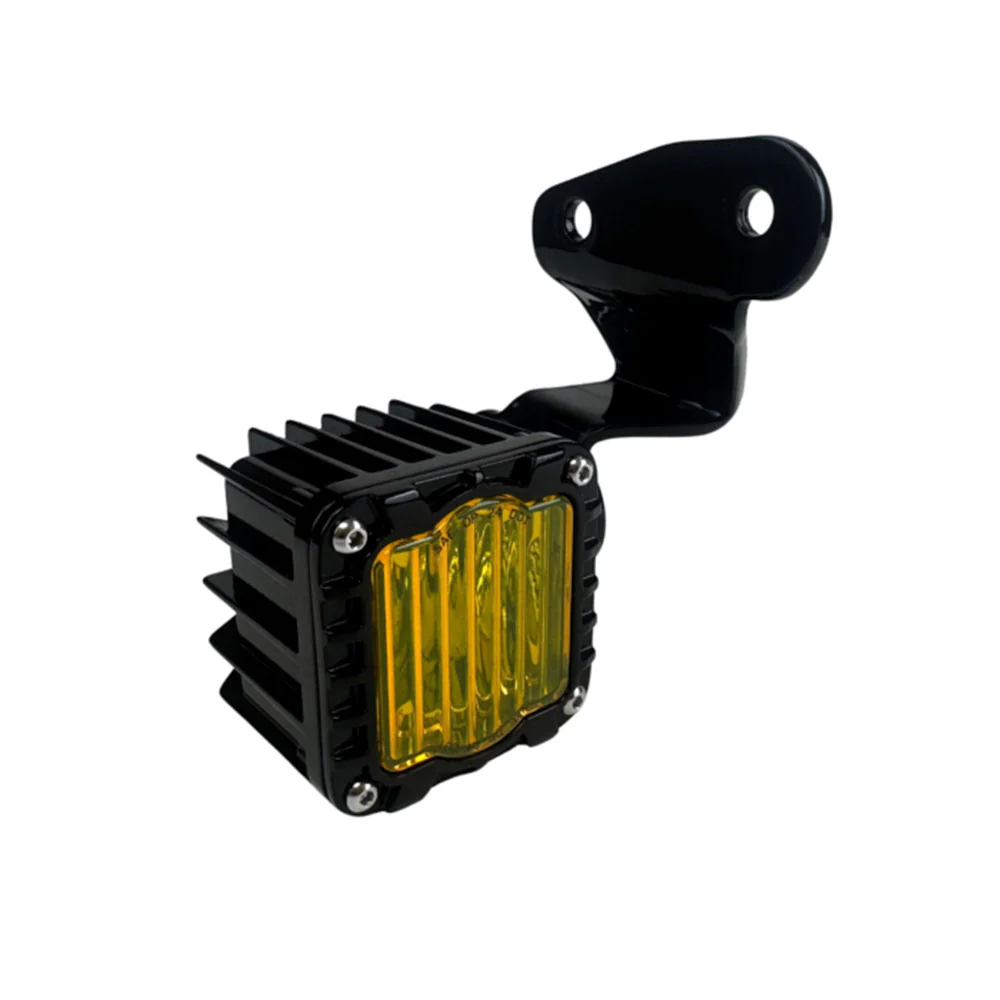 Custom Dynamics Shark Demon® SD-23RG-FT-YB Yellow LED Front Turn Signals for 2023-Up Harley Davidson® Road Glide Motorcycles - Image 2
