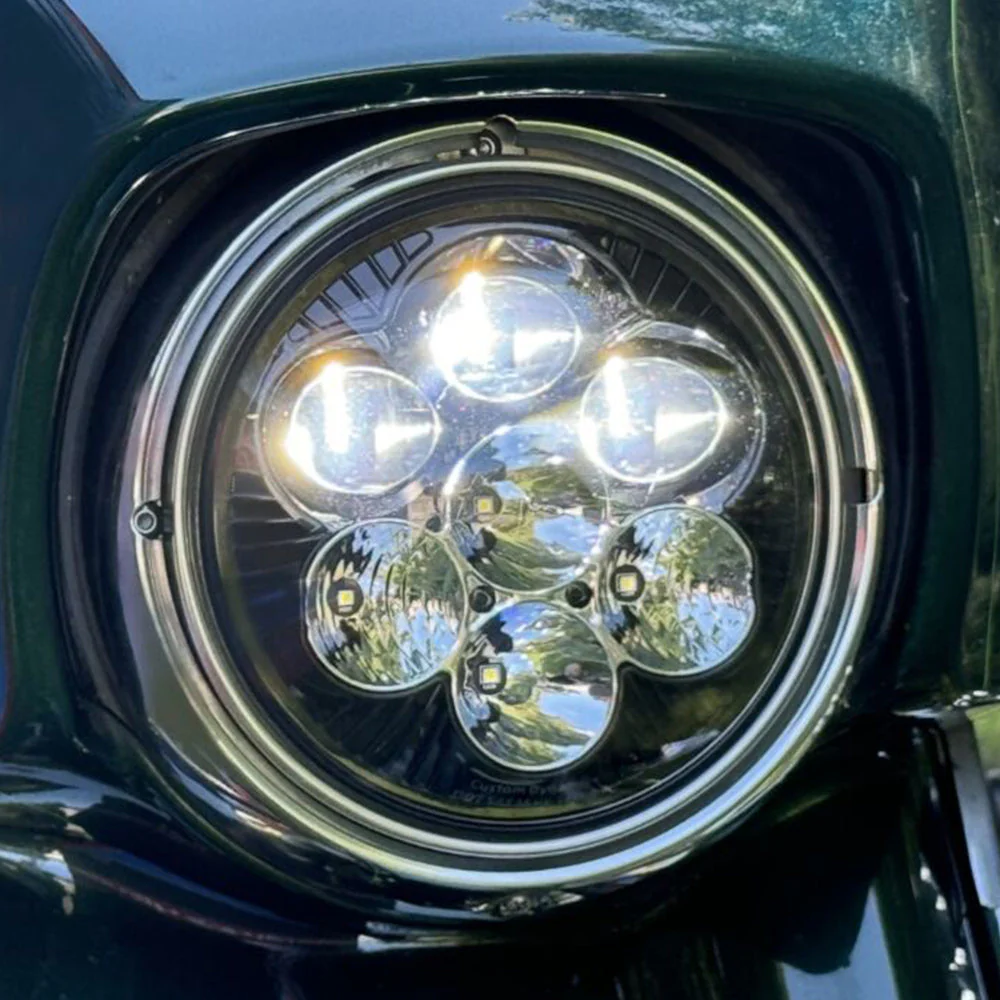 Custom Dynamics Shark Demon™ SD2-7-13 7” LED Headlight with Backlight For 1996-2013 Harley-Davidson® Motorcycles ( 20012925 ) - Image 3