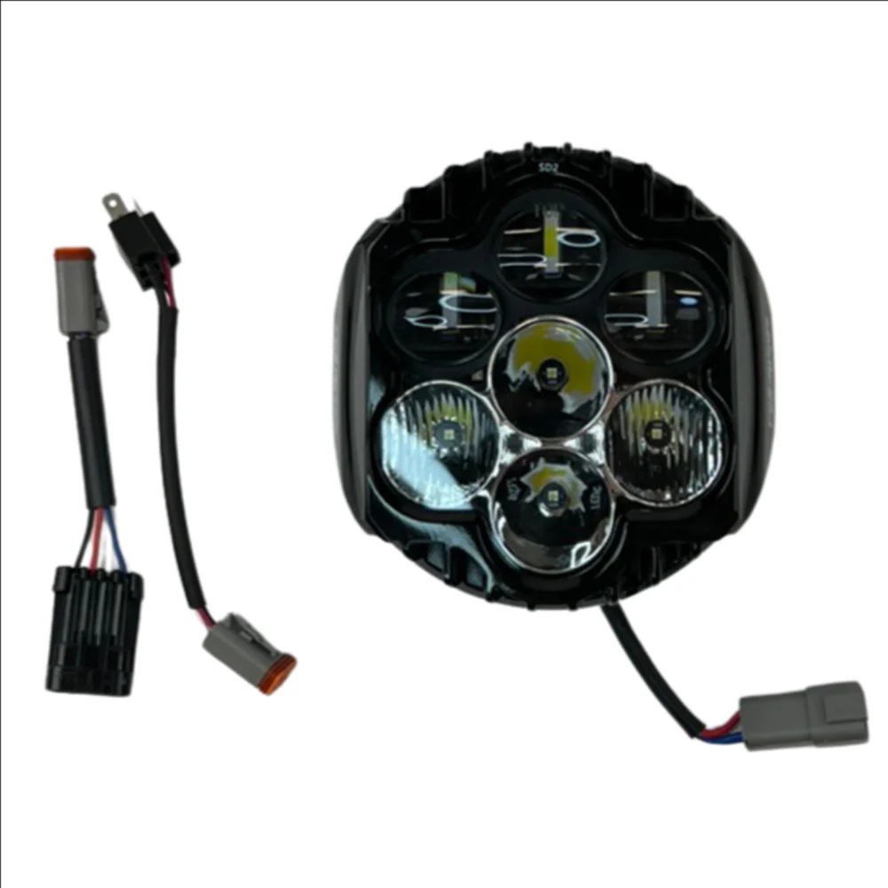 Custom Dynamics Shark Demon SD2-BW-W / 2001-2845 Performance LED Headlight Kit for Harley Davidson® Street Glide Motorcycles ( 20012845 ) - Image 4