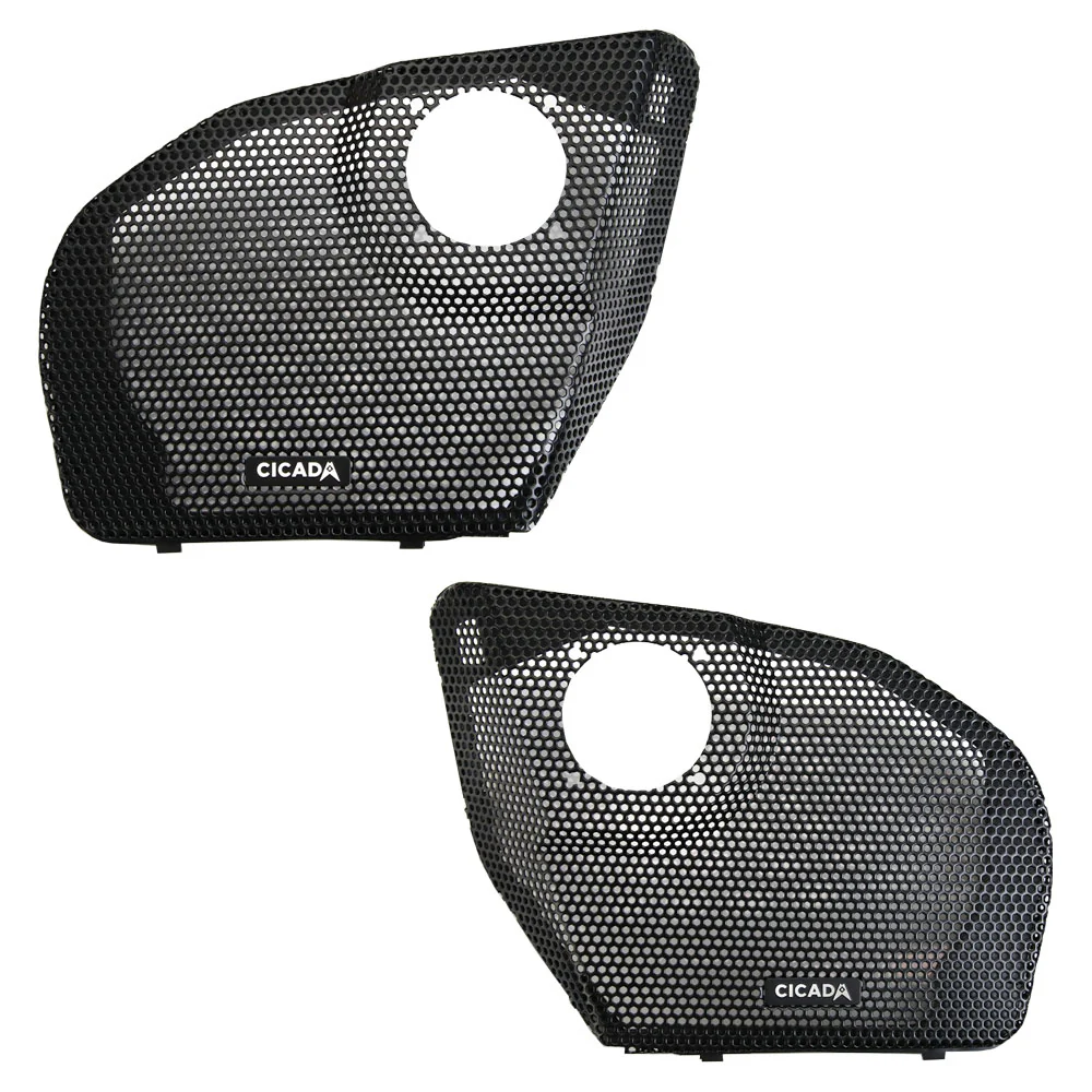 Cicada Audio 24CHDRGGT-075 6.5" Speaker Grilles with RR075T Ring Radiator Horn Tweeter Mounts for 2024-Up Harley Davidson® Road Glide Motorcycles ( 24CHDRGGT 075 )