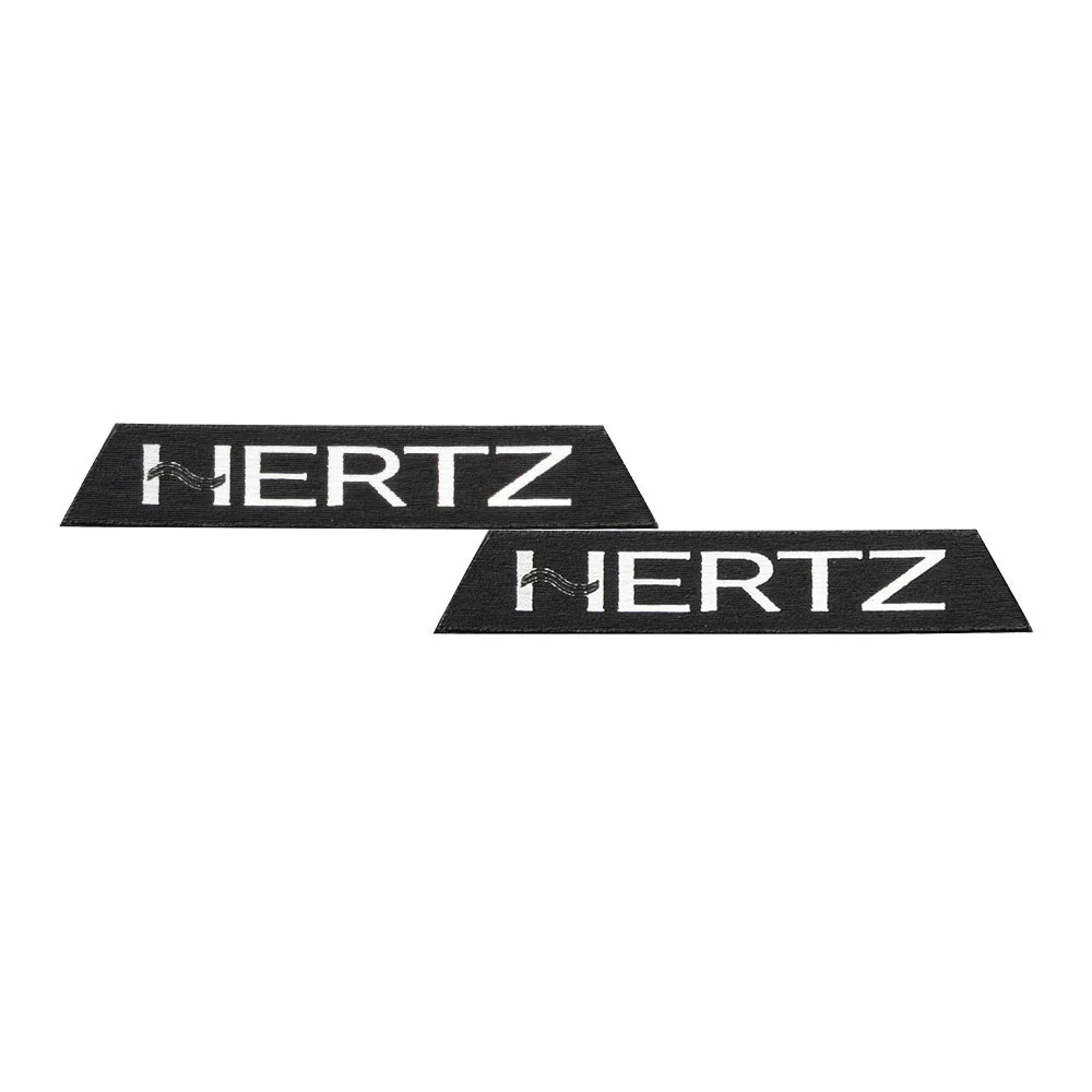 HogBadge Hertz Logos with Silver Text for 2021-2023 CVO Road Glide Factory Front & SaddleBag Lid Grilles - Image 3