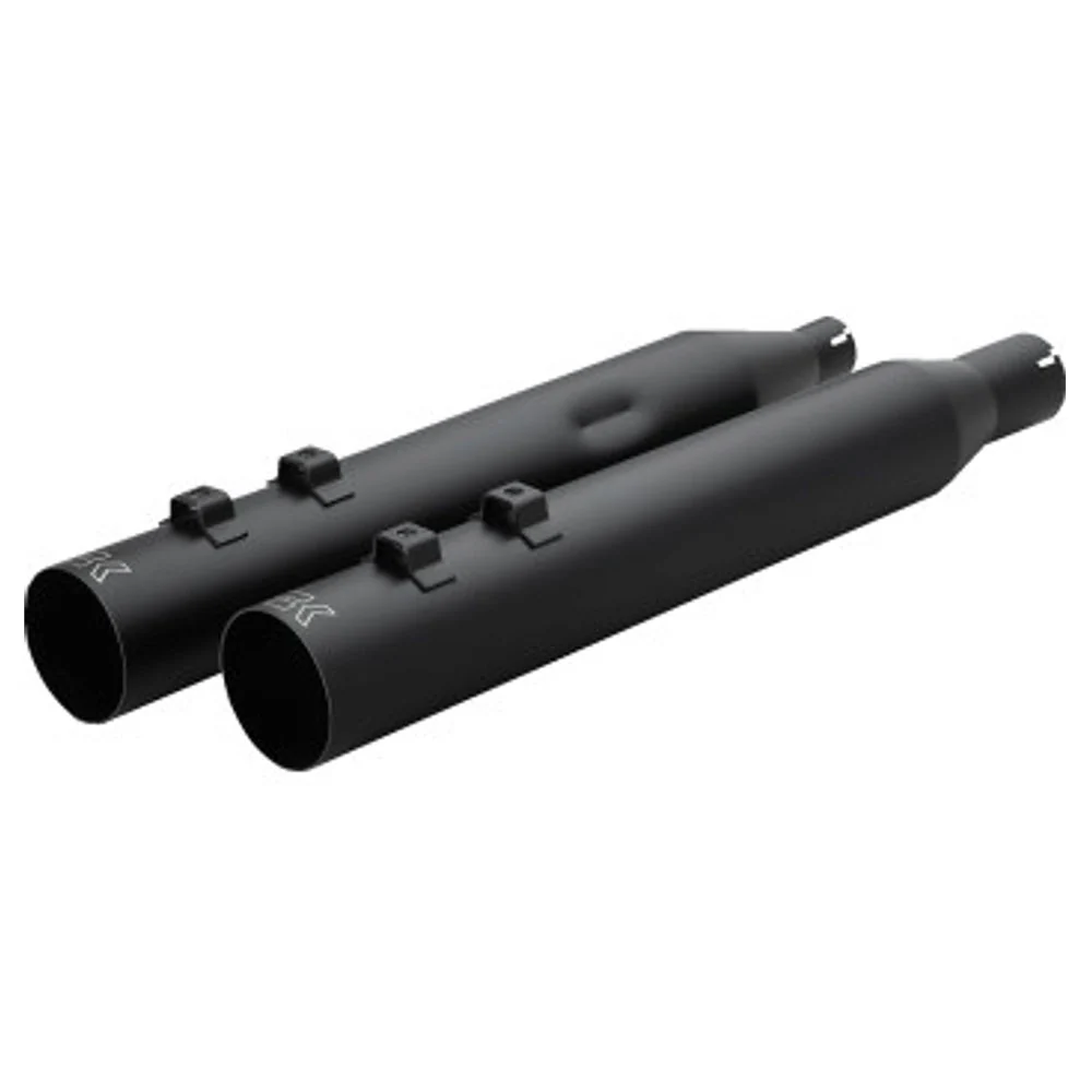Khrome Werks 1801-1869 4.0" Black HP Plus Straight Cut Mufflers with Perforate Baffles for 2017-Up M8 Harley Davidson® Touring Motorcycles ( 40FST-1011-BLK ) - Image 2