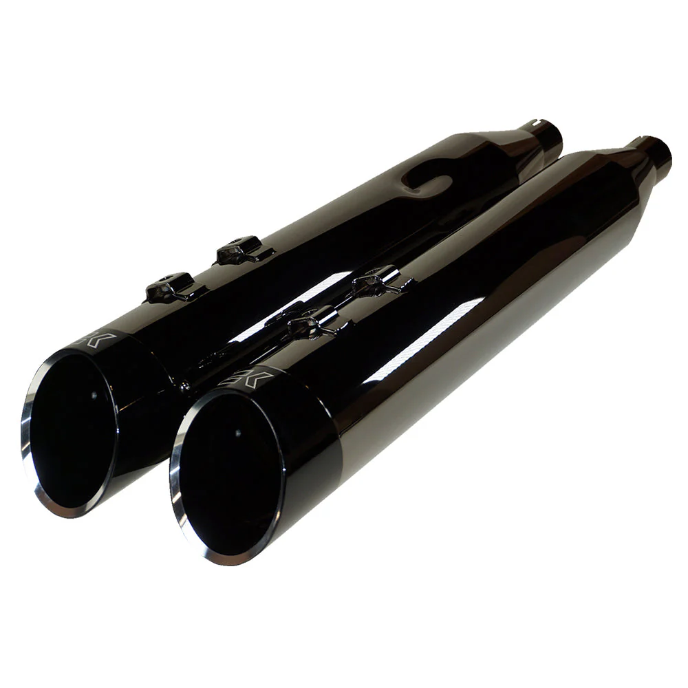 Khrome Werks HP-Plus 4.5" Slip-On Mufflers with Tips for 2017-2026 Harley Davidson® Touring Motorcycles - Image 3