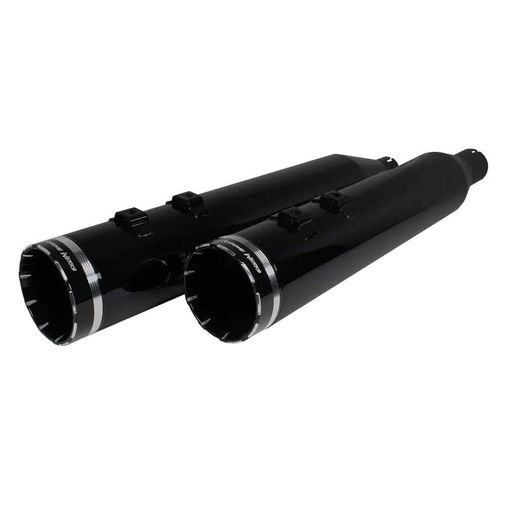 Khrome Werks HP-Plus 4.5" Slip-On Mufflers with Tips for 2017-2026 Harley Davidson® Touring Motorcycles - Image 5