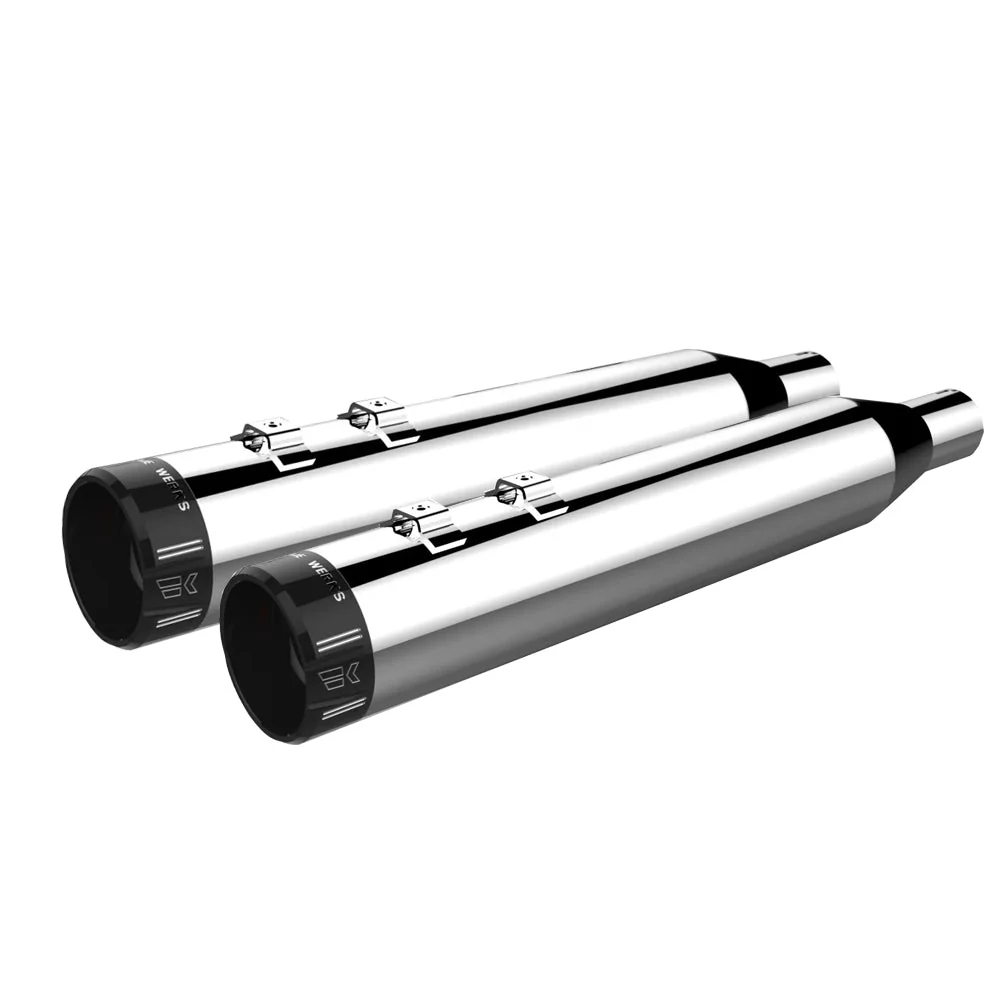 Khrome Werks HP-Plus 4.5" Slip-On Mufflers with Tips for 2017-2026 Harley Davidson® Touring Motorcycles - Image 8