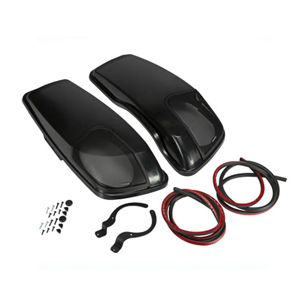 Kicker 46HDBL Bag Lids with Paintable Hardware for 2014-2023 Harley Davidson® Motorcycles