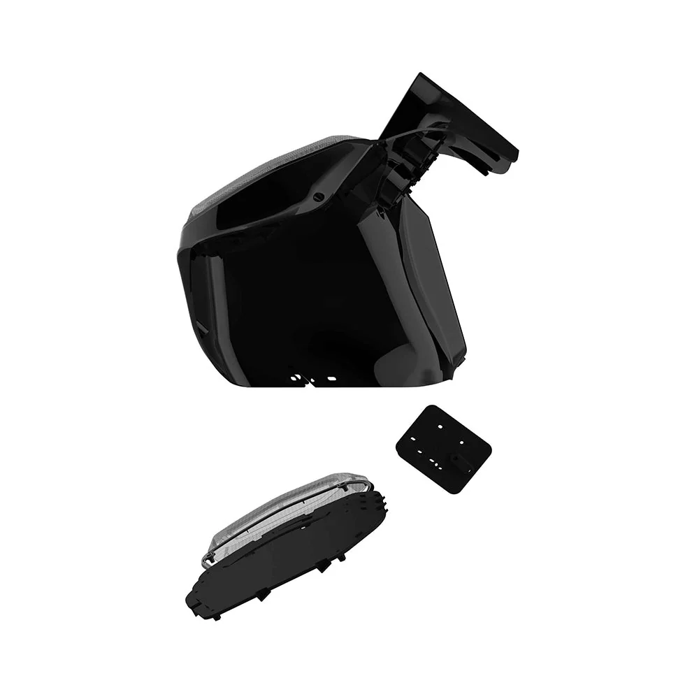 Metra 95-HDIF2 Double Din Kit Painted High Gloss Black for 1998 - 2013 Harley Davidson® Road Glide Motorcycles - Image 3